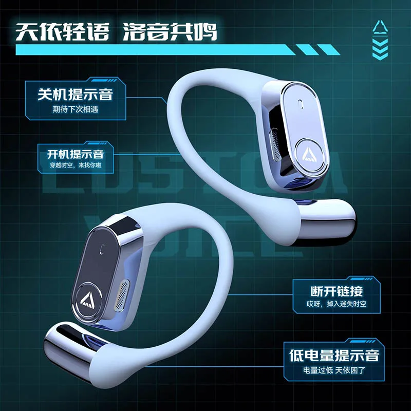 

Official Luo Tianyi Bone Conduction Bluetooth Earphones 2025 Wireless Open Ear Sport Headset Concert Level Sound Gift for Fans