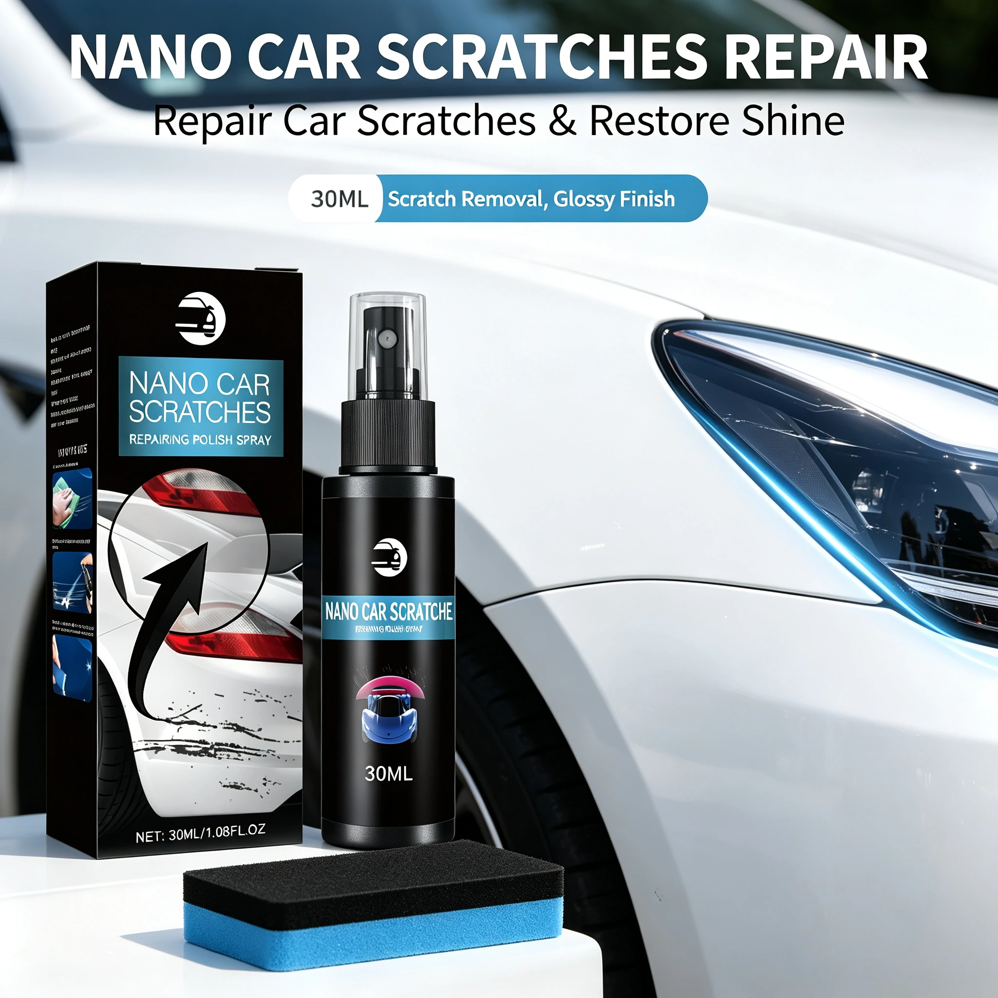 Deep Repair Car Scratch Polish Auto Paint Scratch Remover Brightening for Car Body Composite Material Repair Detailing Supply