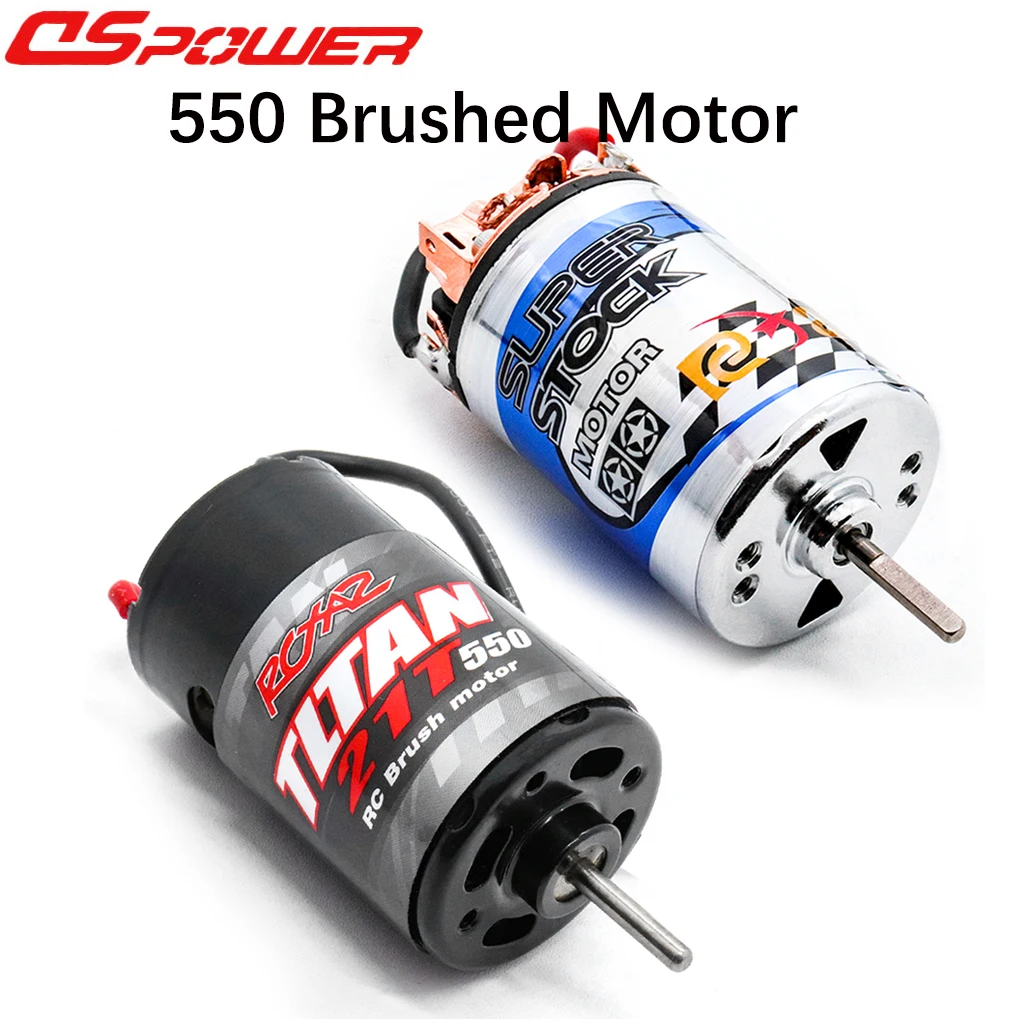 Dspower 550 Brushed Motor Upgrade Waterproof for 1:10 RC Car Crawler Axial SCX10 AXI03007 90046 Redcat Gen8 Traxxas TRX4 TRX6