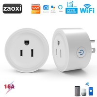 Tuya Zigbee WIFI Smart Socket 10A/16A20A With Power Monitor APP Control Timing Switch Socket Support Alexa Google Voice Control