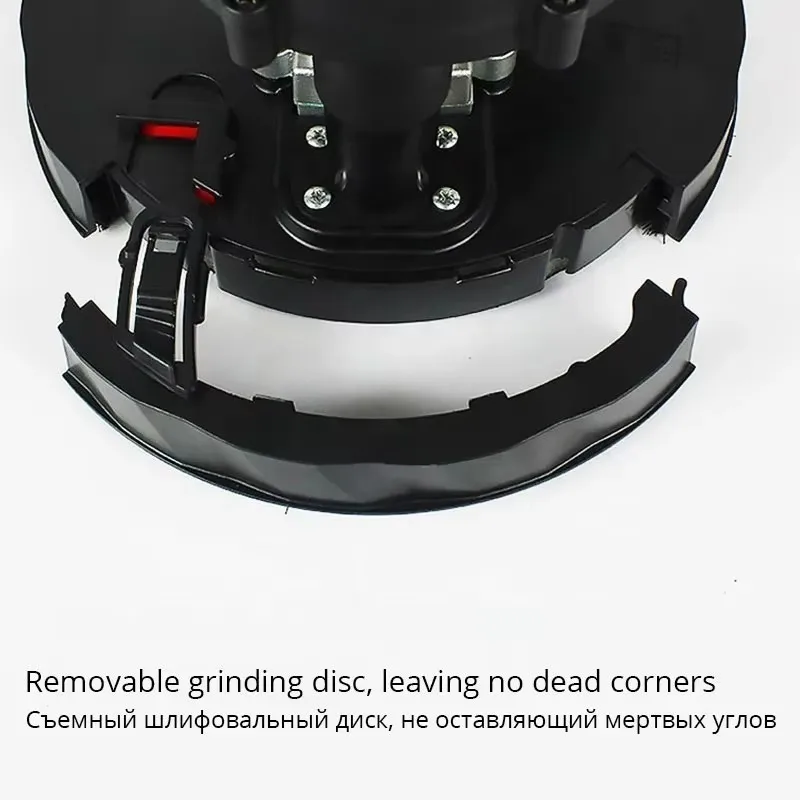 H202 750W Single Dust Absorption Drywall Grinder Built-in LED Light Wall Polisher Sanding Disc For Construction Putty Finishing