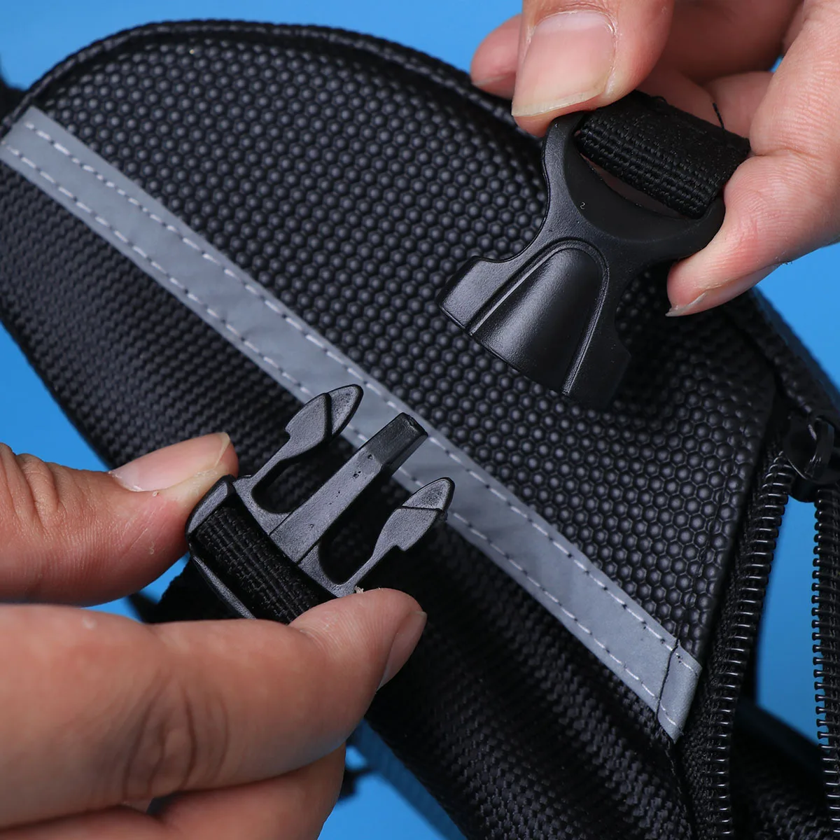 

Водонепроницаемая черная нейлоновая сумка для седла для горного велосипеда, сумка для инструментов на заднее сиденье для езды на велосипеде на открытом воздухе, сумка для инструментов со светоотражающей полосой