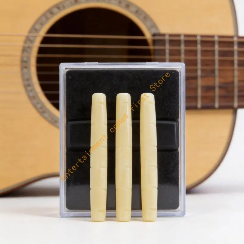 Natural Bone Six-String Guitar Nut, Three 42 mm Replacement Parts 55KD