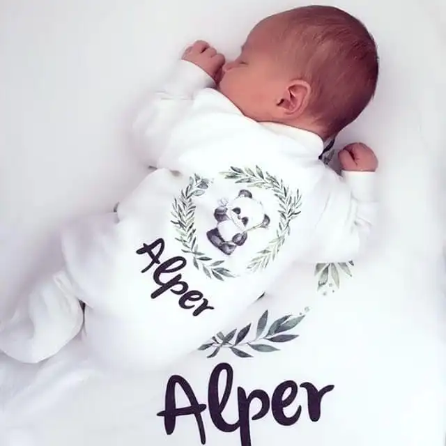 

Personalized Baby Boy Name Bodysuits Pregnancy Announcement Shower Gift Custom Name Boy Jumpsuit Initial Playsuit Clothes