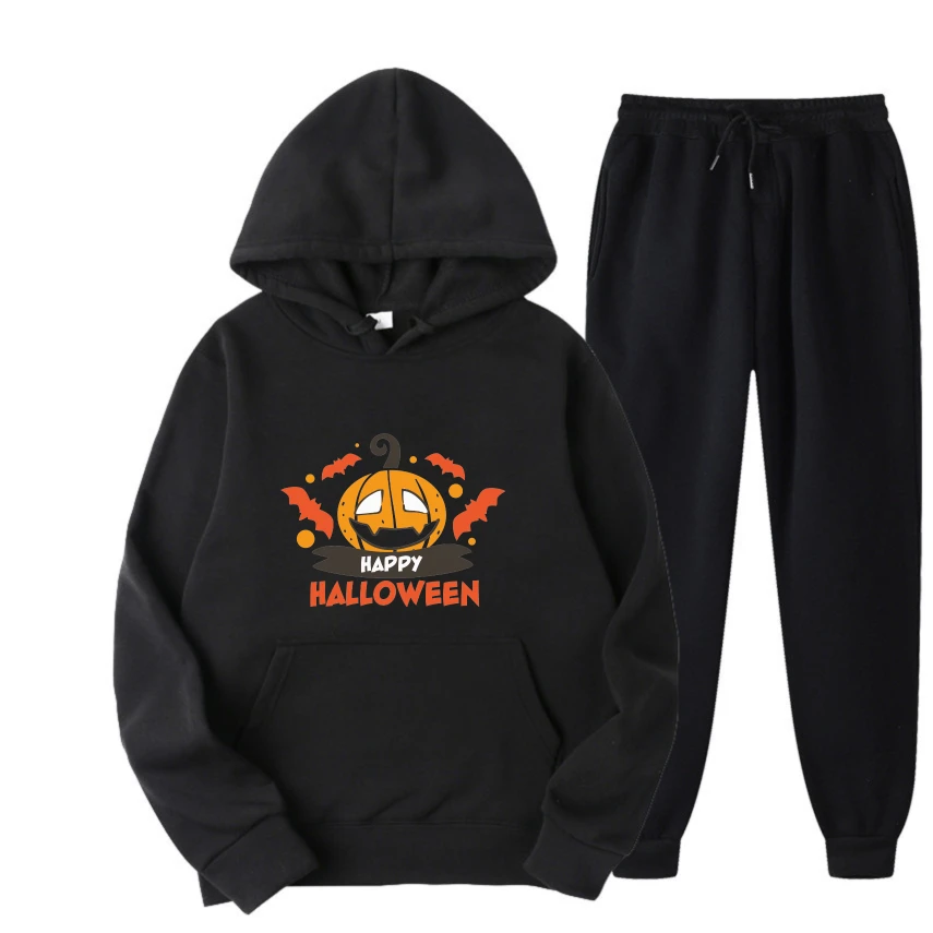 

2025 Pumpkin withered graffiti print Spring And Autumn Men Casual Hoodie Street Wear Lightweight Comfortable Pullover Sweatshirt