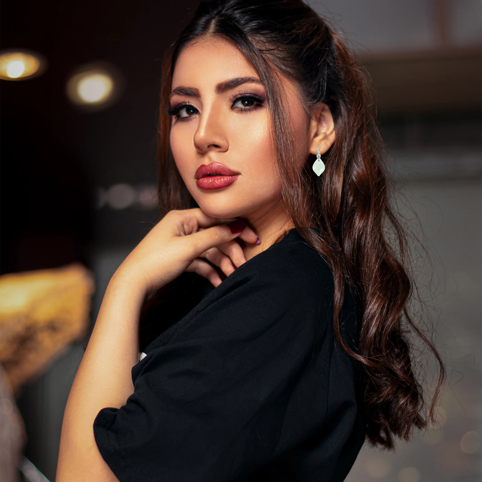 

Making Petal Hairpin Material Flower Petals Charms for Necklaces Pendant Green Glass Mini