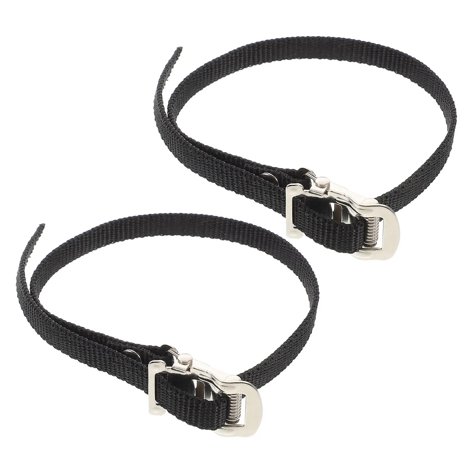2Pcs Adjustable Bicycle Pedal Straps Anti-Slip Cycling Foot Binding Straps Comfortable Secure Fit for Exercise Bike Mountain