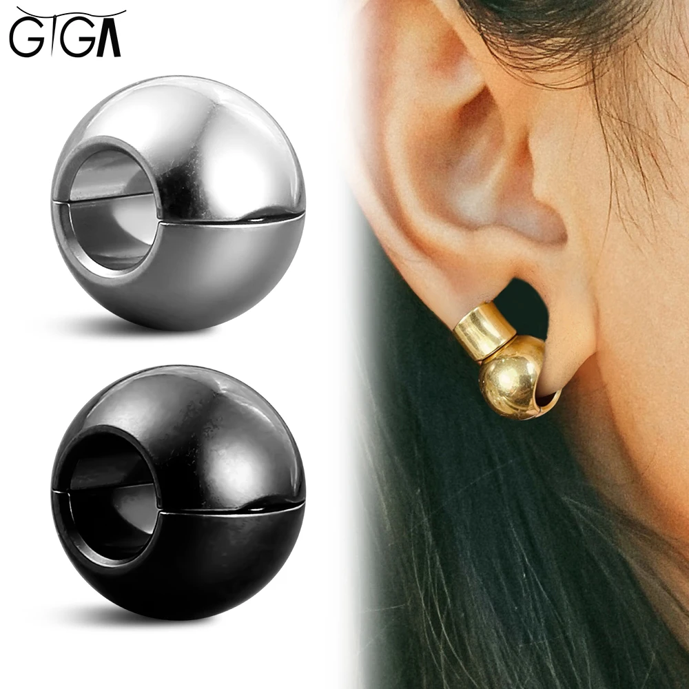

Giga 2PC 12mm Round Ball Sphere Ear Weights Hangers Stainless Steel Gauges Plugs for Stretched Ears Dangle Body Piercing Jewelry