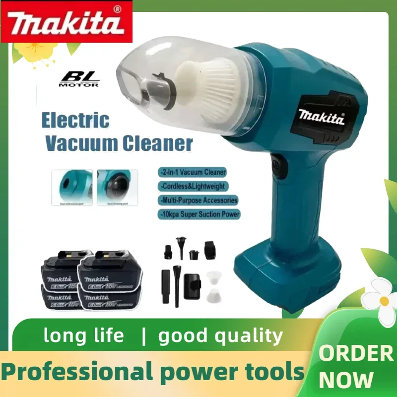 Makita 18V Cordless Handheld Mini Vacuum Cleaner Multifunctional Dust Suction Tool Compatible With Makita 18V Lithium Battery