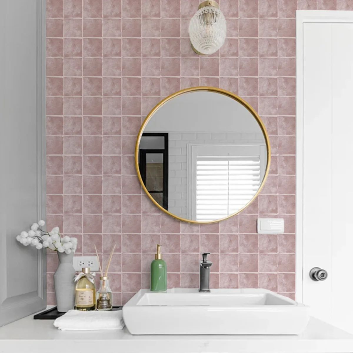 Three-dimensional self-adhesive kitchen anti-stain glue stickers Home renovation ceramic tile laundry room square interior decor