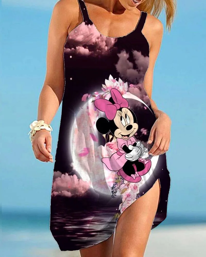 

Women's Minnie Strap Beach Dress Women's Summer Disney Dress 2024 Dress Women's Dress Traf Elegant Party Dress Trafza Y2k