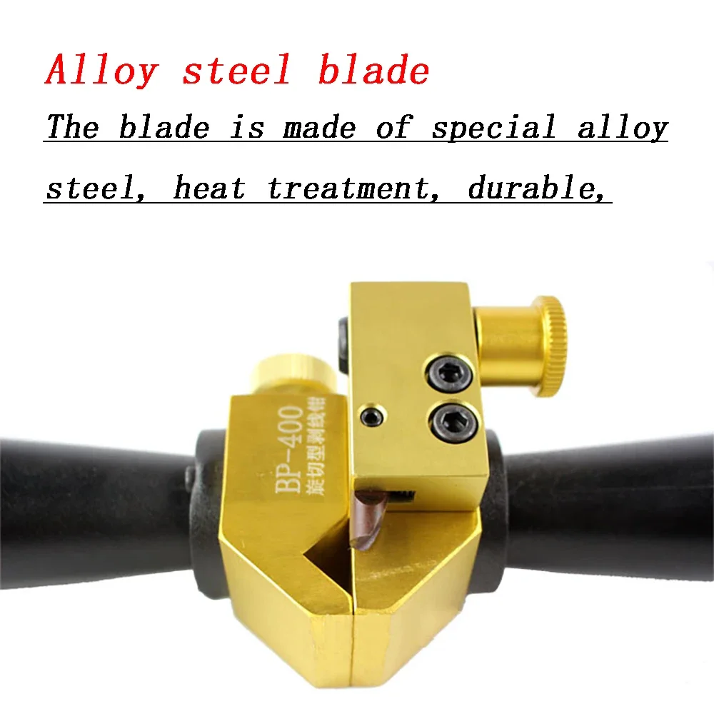 BP-400 Rotary Wire Stripper Machine High & Low Voltage Insulated Cable Stripping Layer Removal Knife for Cable Insulation