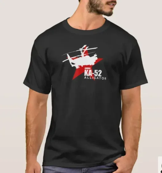 Russian Ka-52 Alligator Attack Helicopter T-Shirt. Summer 100% Cotton Short Sleeve O-Neck Mens T Shirt New S-3XL