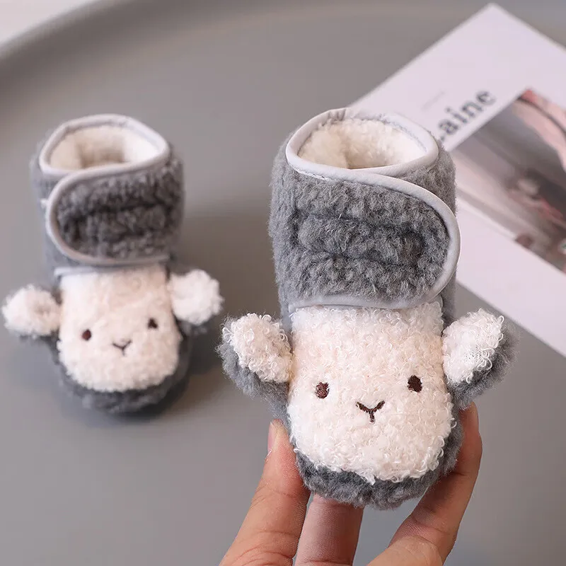 

Baby Shoes Prewalker 0-1 Years Old Autumn and Winter Boys and Girls Warm Soft Sole Non-Slip Thickening and Plushing Shoes