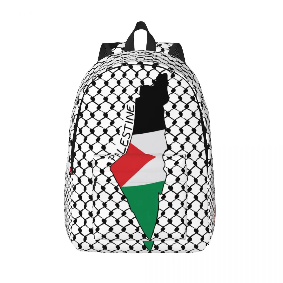 Mochila con mapa de la bandera de Palestina, mochila tradicional de Kufiya Hatta para el trabajo de la escuela secundaria, Mochila deportiva para ordenador portátil Keffiyeh