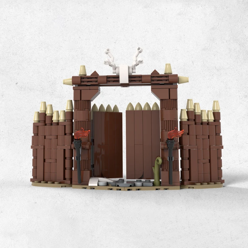 MOC building blocks toys Medieval Vikings Cottage Village Gate Series Model Creative assembly toy set Holiday gift for all archi