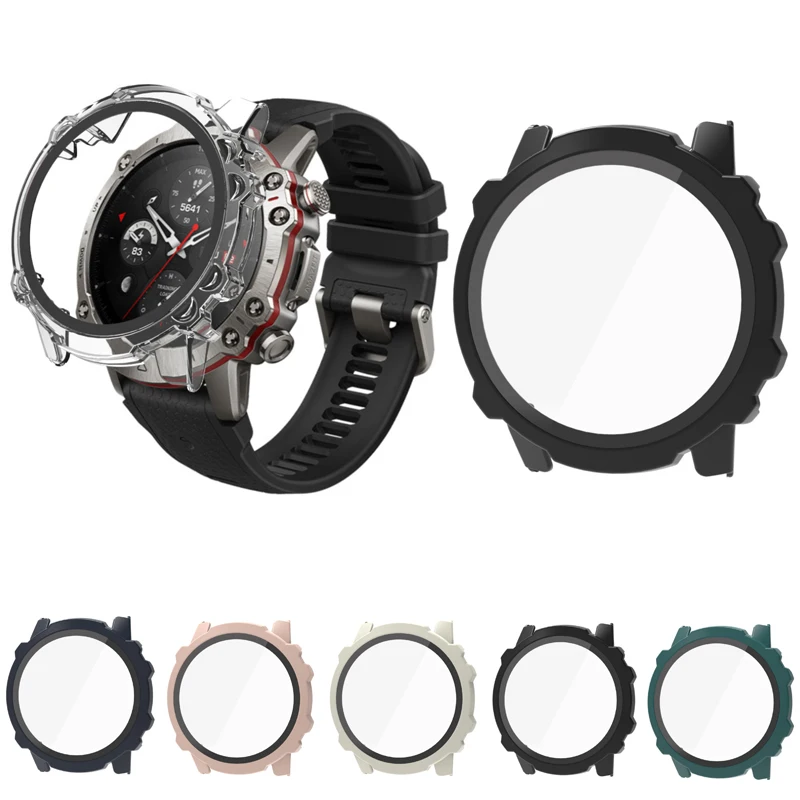Película protetora de vidro para tela de borda dura, capa protetora para smartwatch amazfit falcon sport smart watch