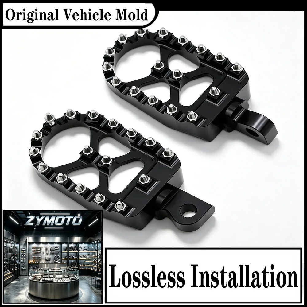 FOR Harley Touring Softail Dyna Sportster V-Rod 1986-2023 Foot Pegs 45 Degree Male Mount Pair Black Chrome Aluminum