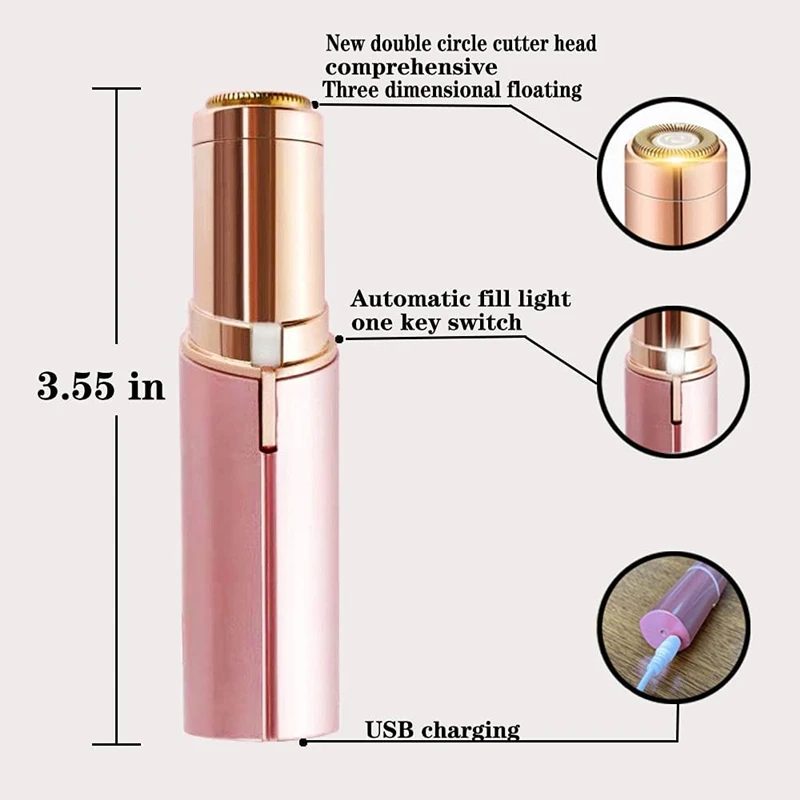 1PC Electric Hair Removal Machine Eyebrow Trimmer Hot Sales Portable Lipstick Shaver Women\'s Hair Remover Mini Shaver Epilator