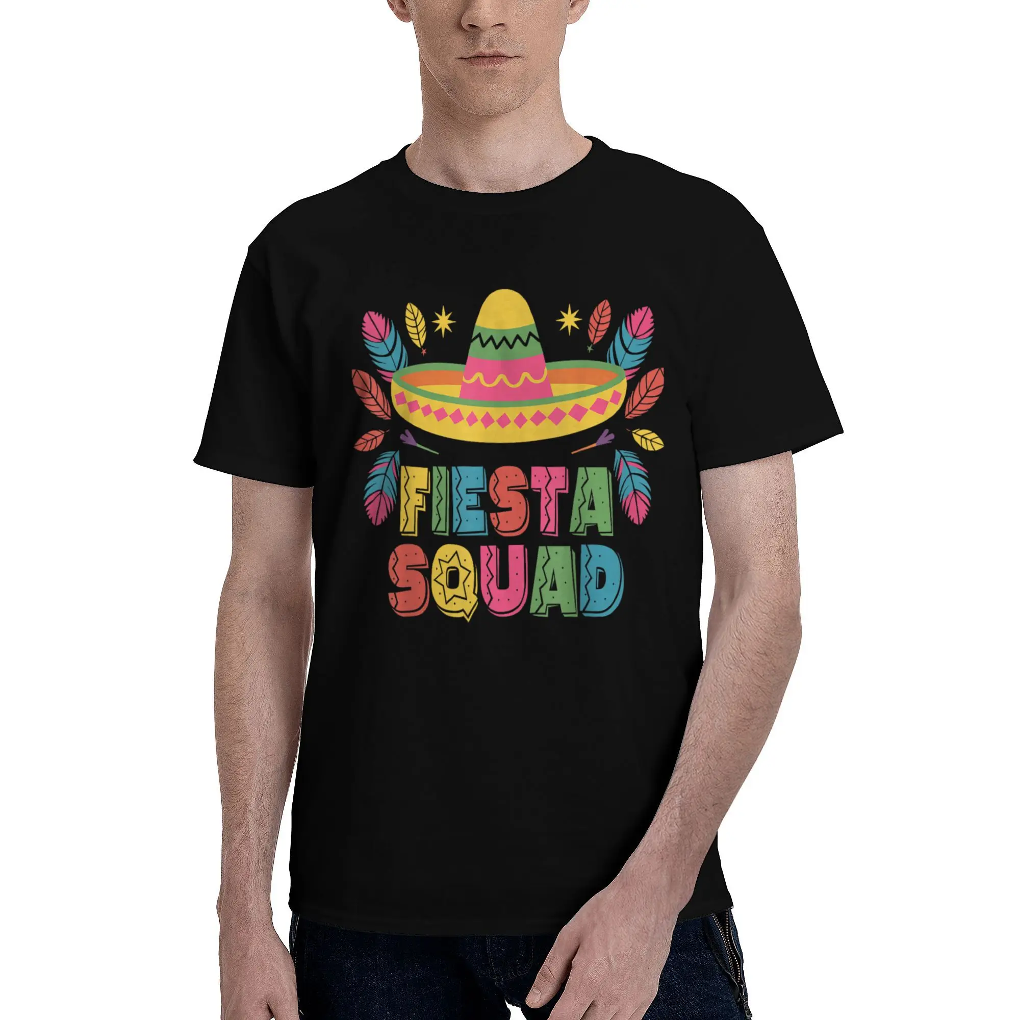 Fiesta Squad Family Matching Cinco de Mayo Tee Shirt for Men Women Gift T Shirts  Cotton Clothes