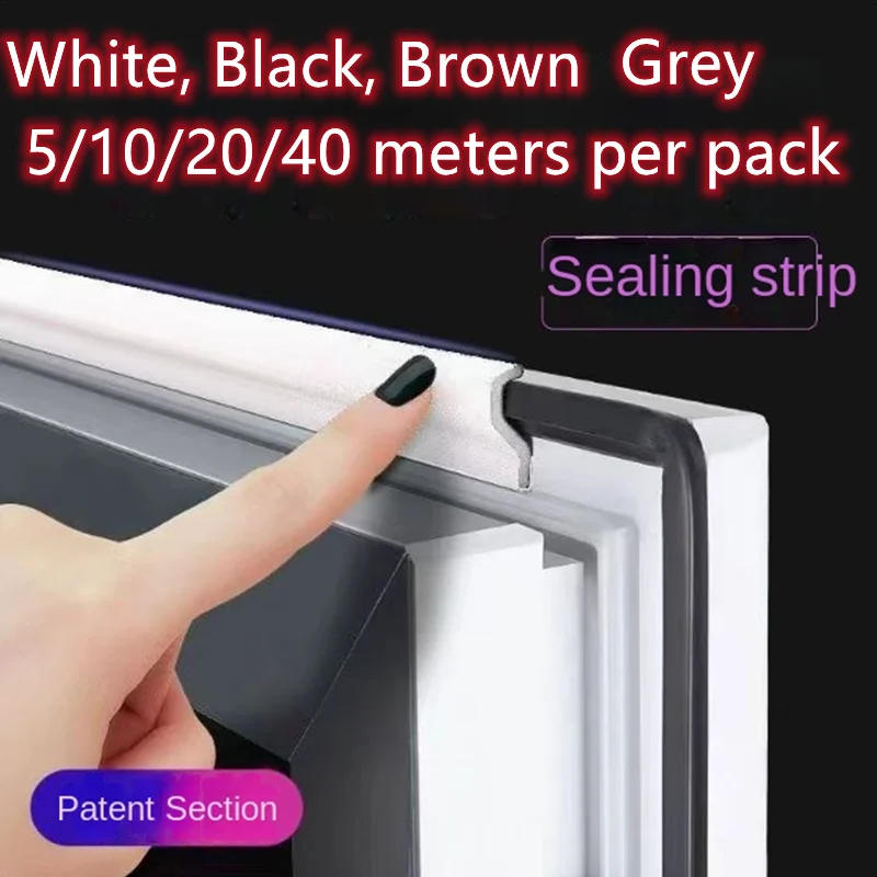 New 40M Acustic Foam Window Sealing Strip for Casement Window Seal Soundproof Foam S Weather Stripping Door Seal Gap Filler Tape