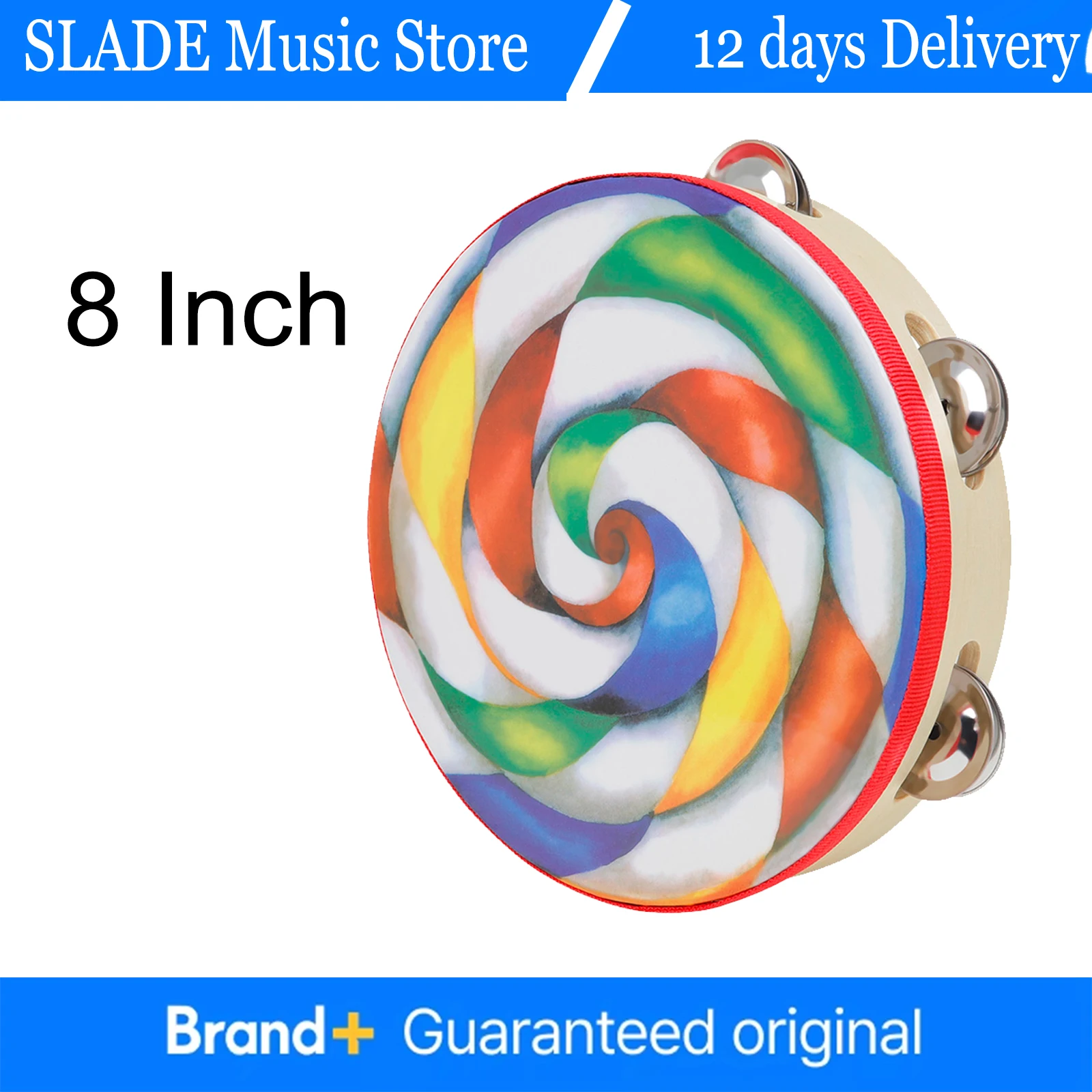 

SLADE 8 дюймов бубен леденец узор колокольчик барабан для КТВ вечерние музыкальные игрушки просвещение инструменты Orff 8 шт./компл.