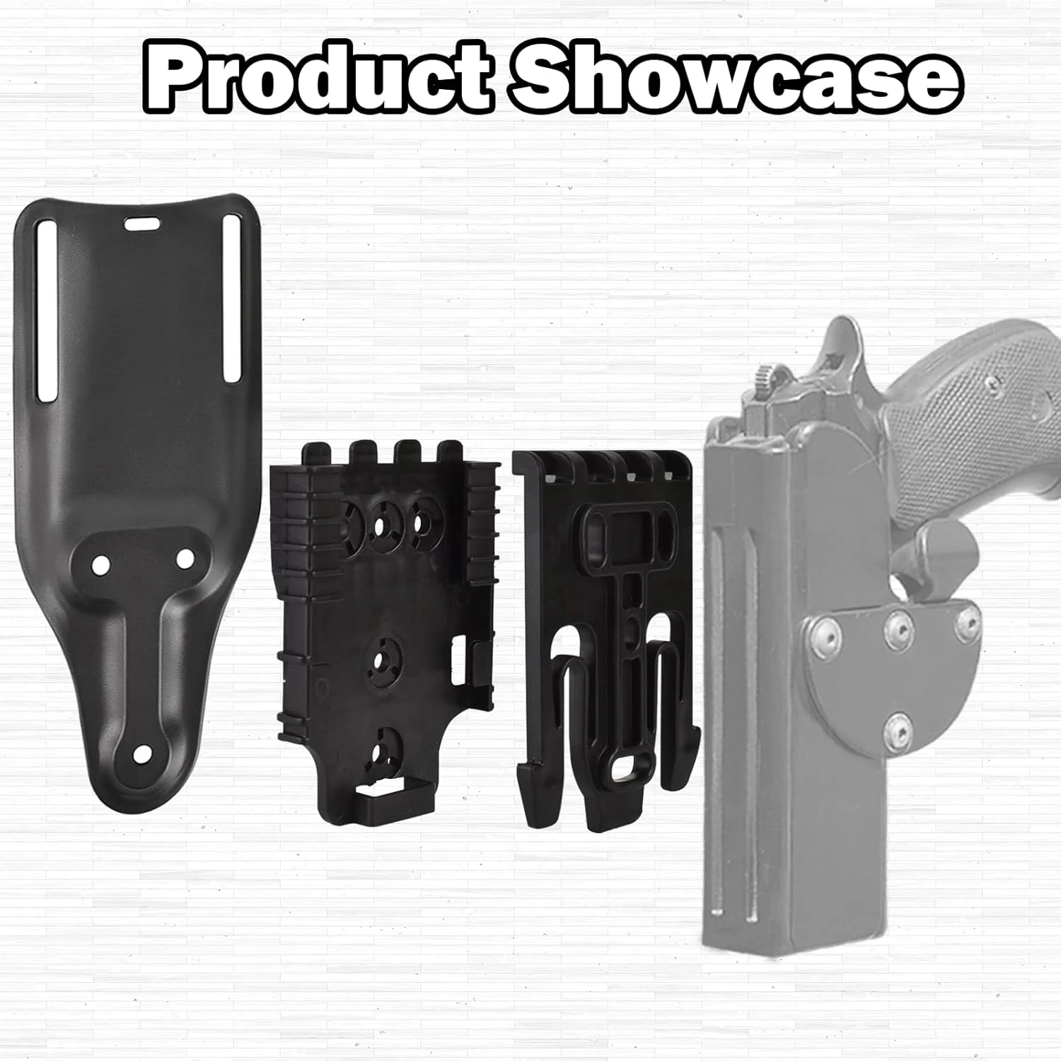 Locking System Kit Included QLS Fork and Plate with Thigh Elastic Strap Low-Ride UBL Universal Belt Loop for Duty Belt Holster