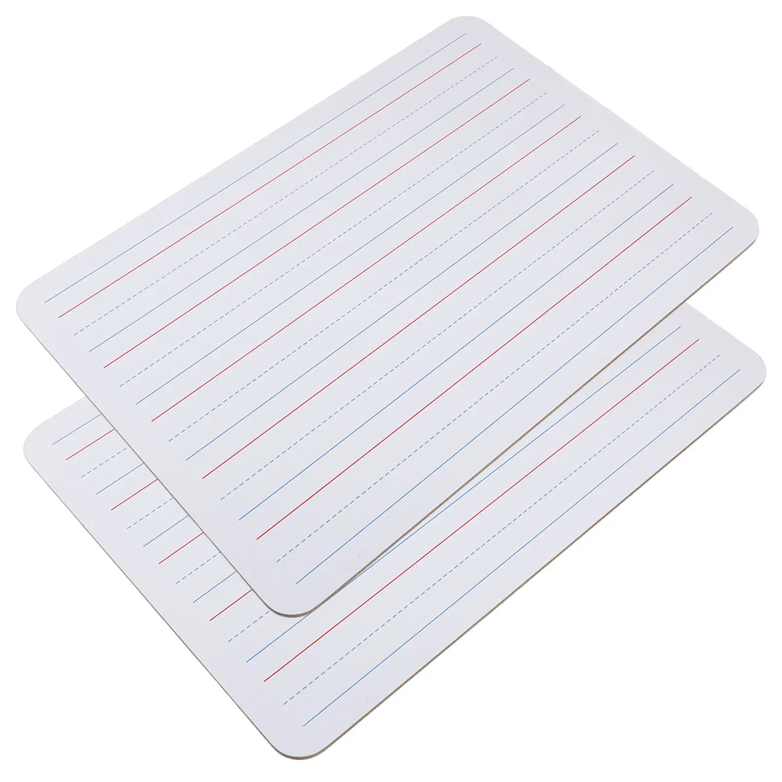 2Pcs Kids Dry Erase Whiteboard Set Double-Sided Small White Boards with Lines for Writing Practice Drawing Focus Early Learning