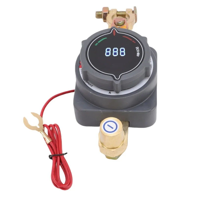 Battery Disconnect Switch With Voltmeter Battery Power Cut Master Switch Disconnect Isolator For Car Boat RV Truck