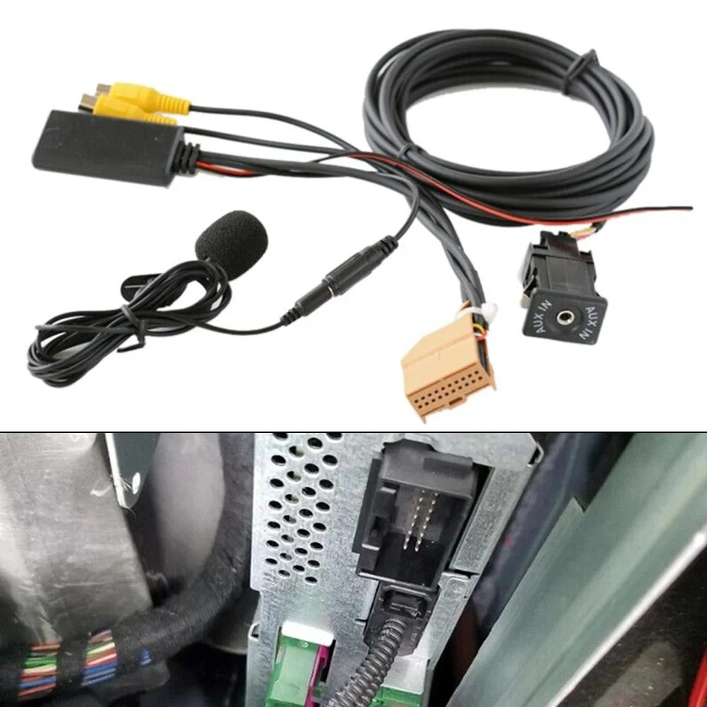 New Practical Cable Adapter Microphone Kit Parts 12V AUX For Q7 for a6 for a8 2006-2008 High Quality Accessories