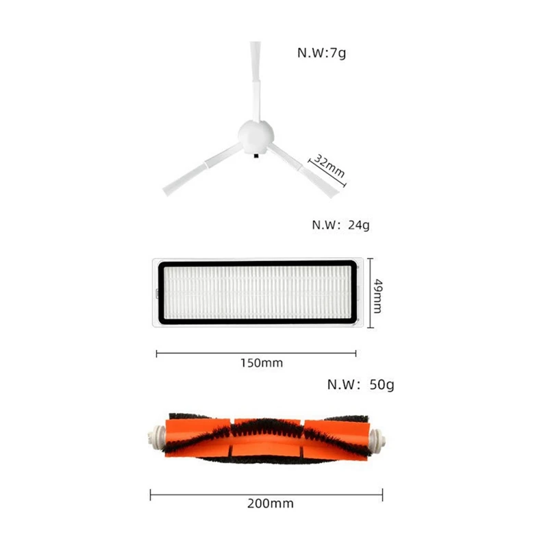 Hepa filter mop lappen für xiaomi mijia 1c/2c/1t für dreame f9 roboter staubsauger ersatzteile