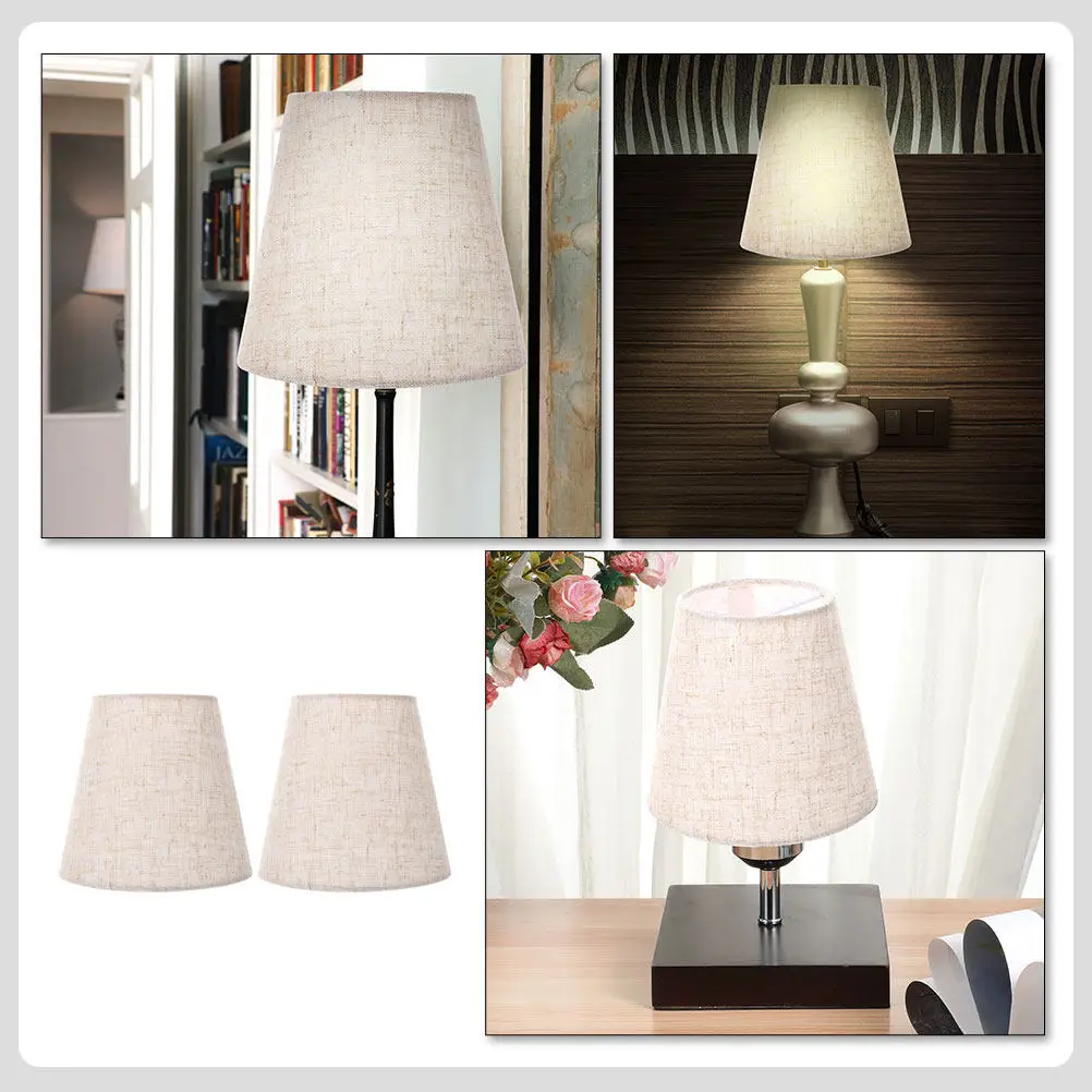 2Pcs Cloth Craft Lamp Shade Premium Material Indoor Decorative Lampshade Dustproof Home Bar Restaurant Hotel Light Cover