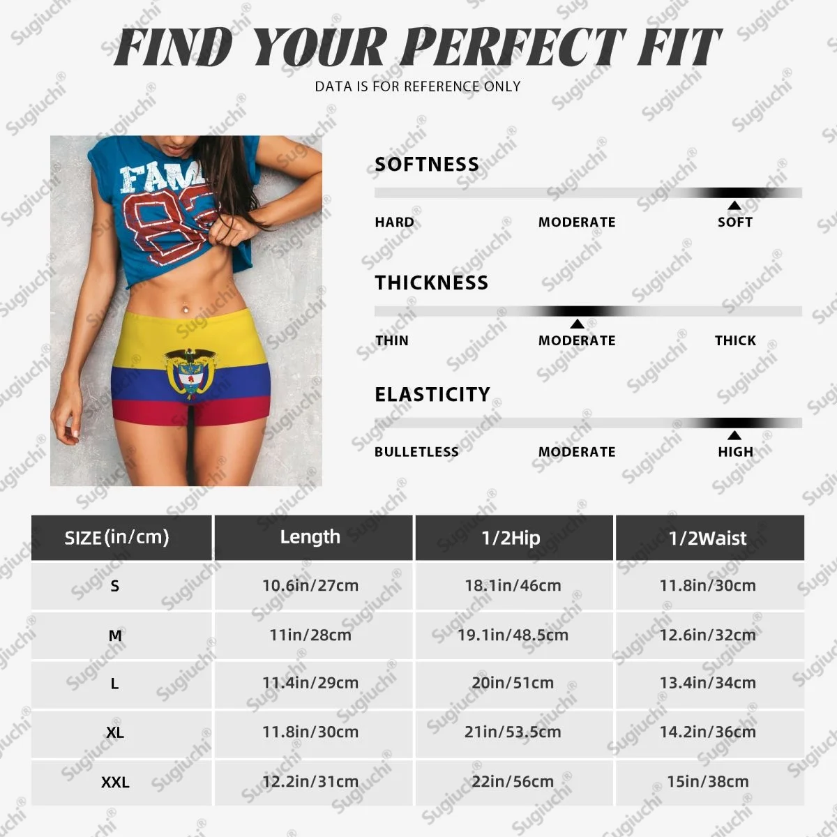 2026 Shorts de ioga com bandeira da Colômbia para mulheres, treino, levantamento de bunda, cintura alta, academia, corrida, calças curtas