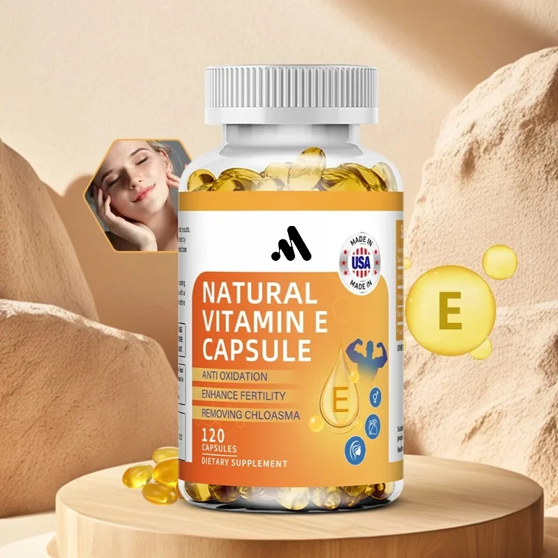 Vitamin E Capsules Helps Blood Birculation and Antioxidant & Brightens Skin Tone Daily Vitamin Supplement Beauty Health