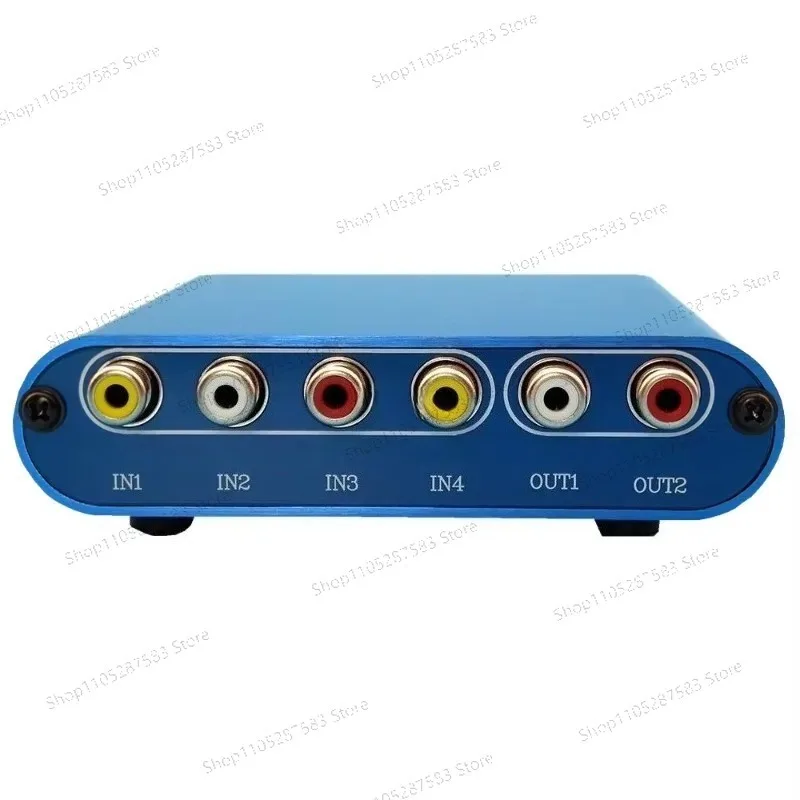 4-in-2-out passive lossless HiFi multi-channel coaxial audio switch signal selector