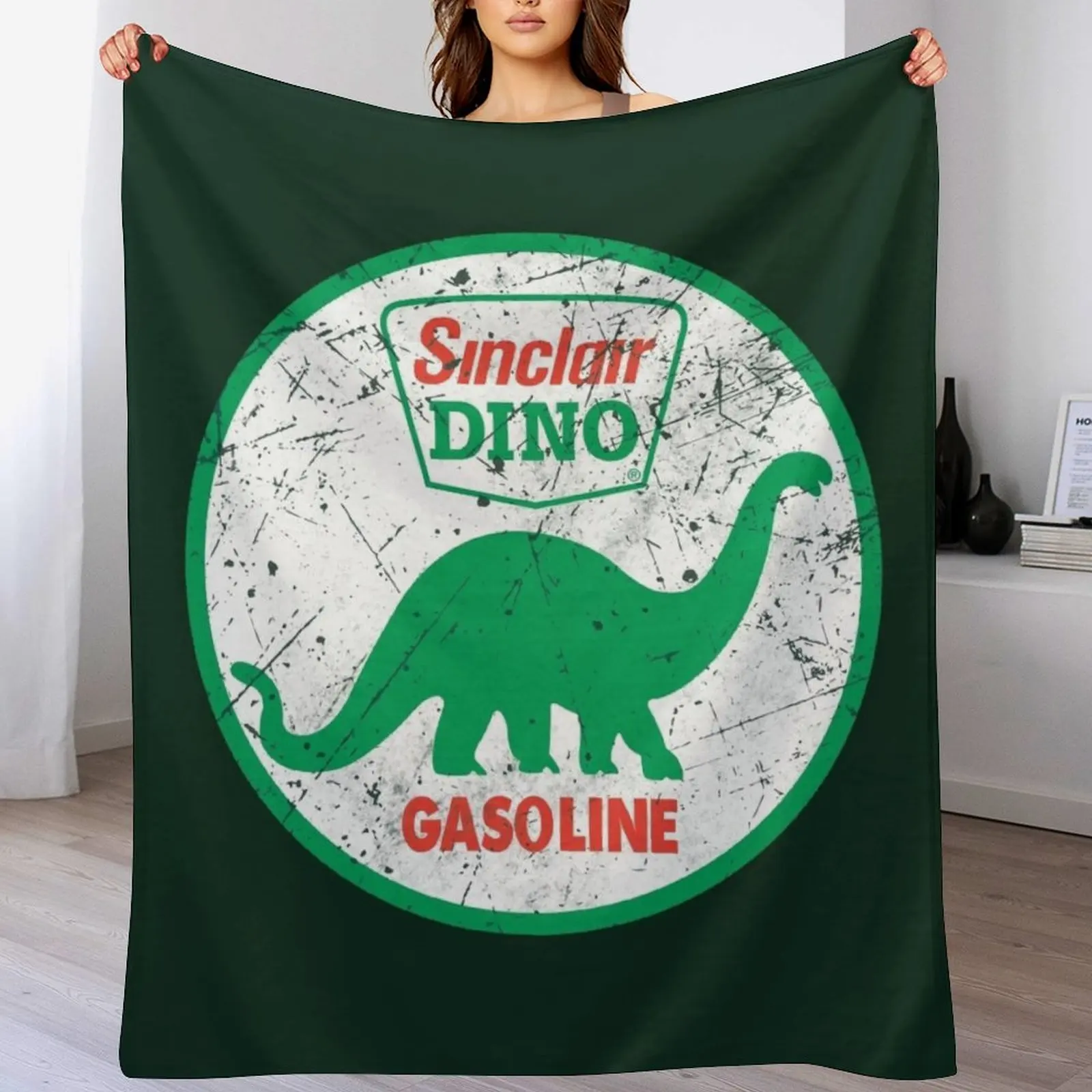 Sinclair Gasoline Dino Throw Blanket