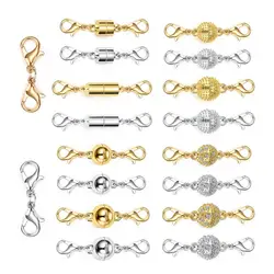 2pcs Magnetic Clasps For Jewelry Making DIY Bracelet Necklace Magnet Clasp Connector Buckle Fasteners Accessories Extender Chain