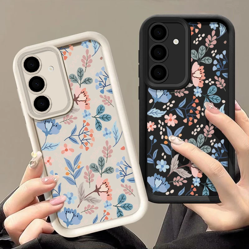 Small Flowers Phone Case For Samsung Galaxy S25 S24 S23 Ultra Plus S24 S21 FE A55 A54 A15 A14 A35 A25 A16 A56 A26 A36 Soft Cover