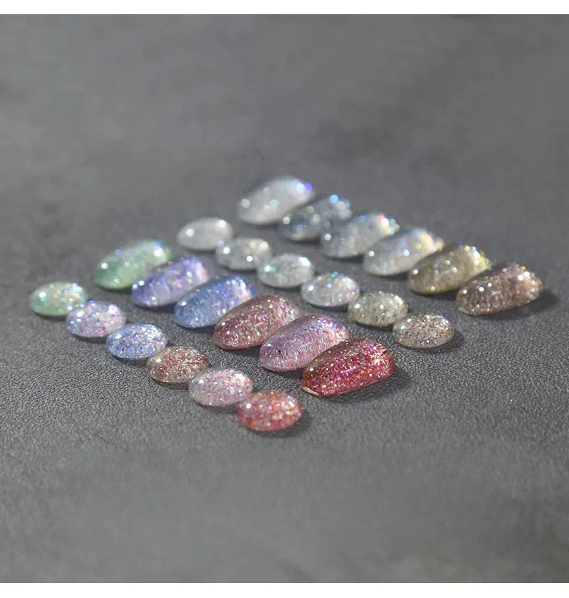 12 색 오로라 바다 소금 크리스탈 다이아몬드 파우더 꿈꾸는 무지개 네일 아트 반짝이 매혹적인 매니큐어 장식 DIY 용품