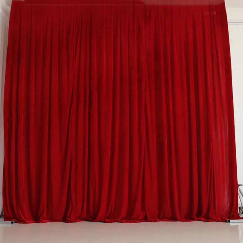 

Thick Velvet NO Transparent Meeting Backdrop Curtain Event Banquet Church Stage Drapery Background Curtains Panel Decoration