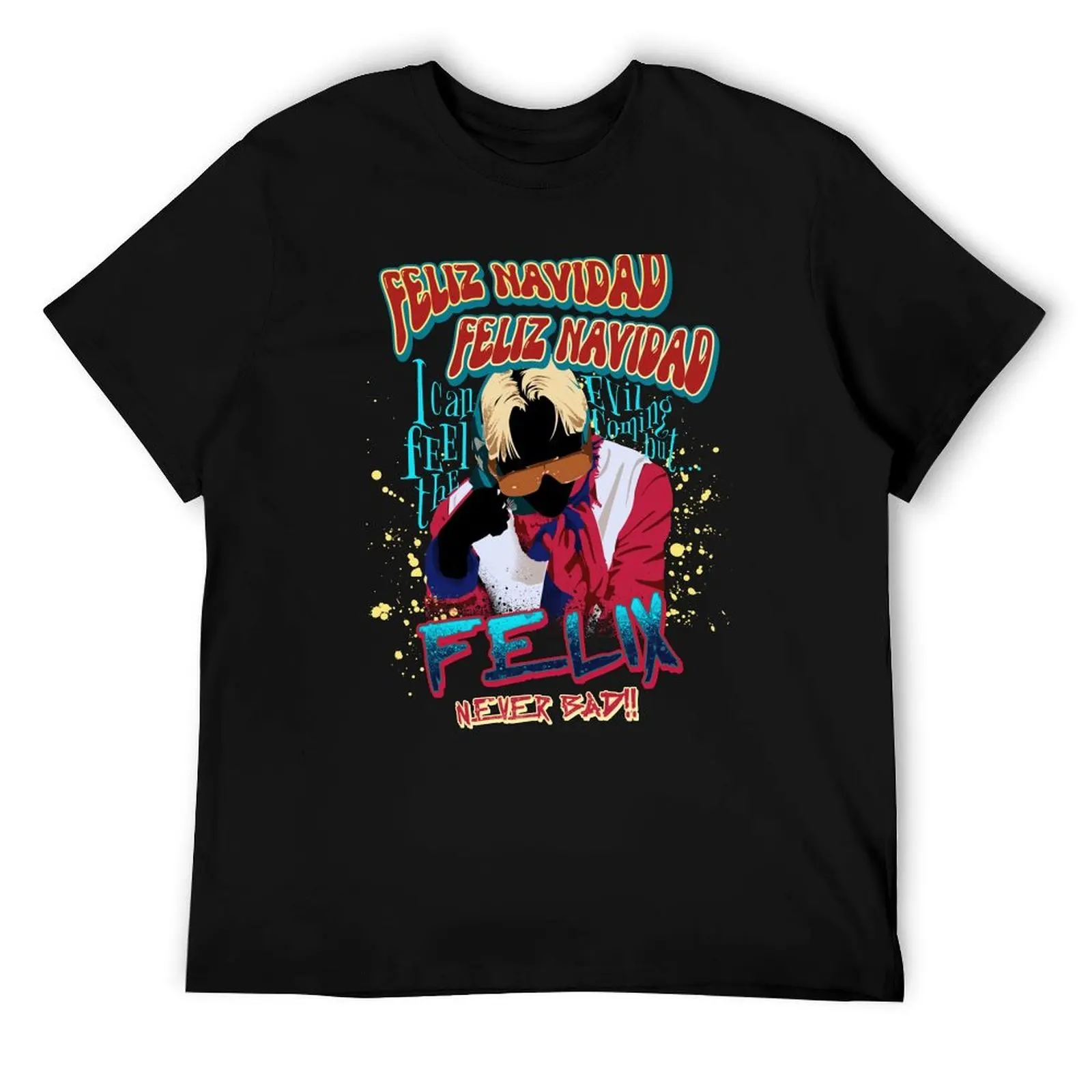 

christmas evel felix skz T-Shirt t shirts for man cotton soft man t shirts graphic T-Shirt