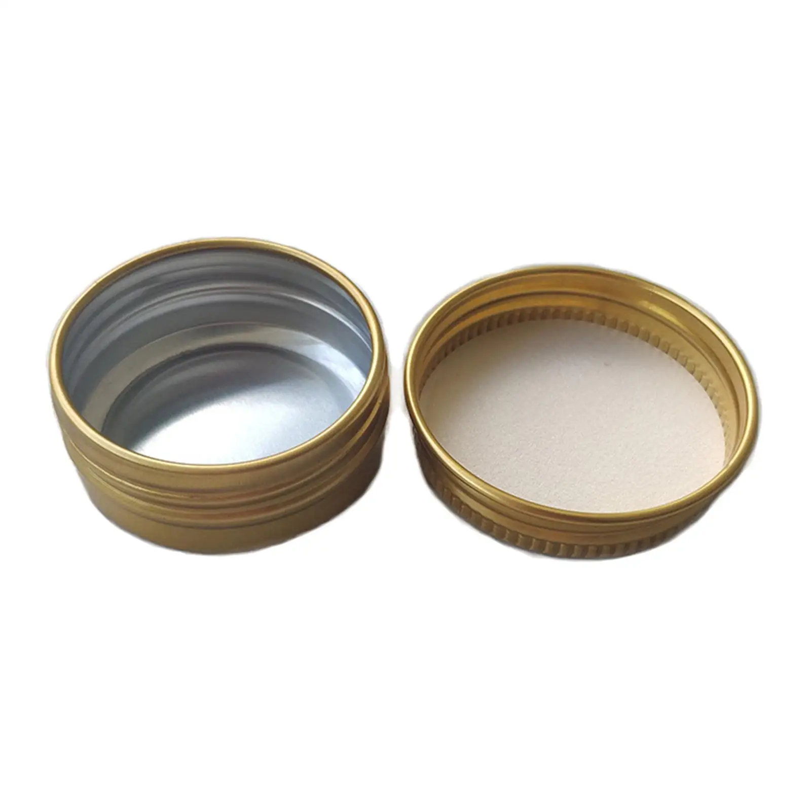 24pcs Aluminum Pill Container 15ml Golden Round Screw Top Cosmetic Tins for Creams Travel and DIY Use