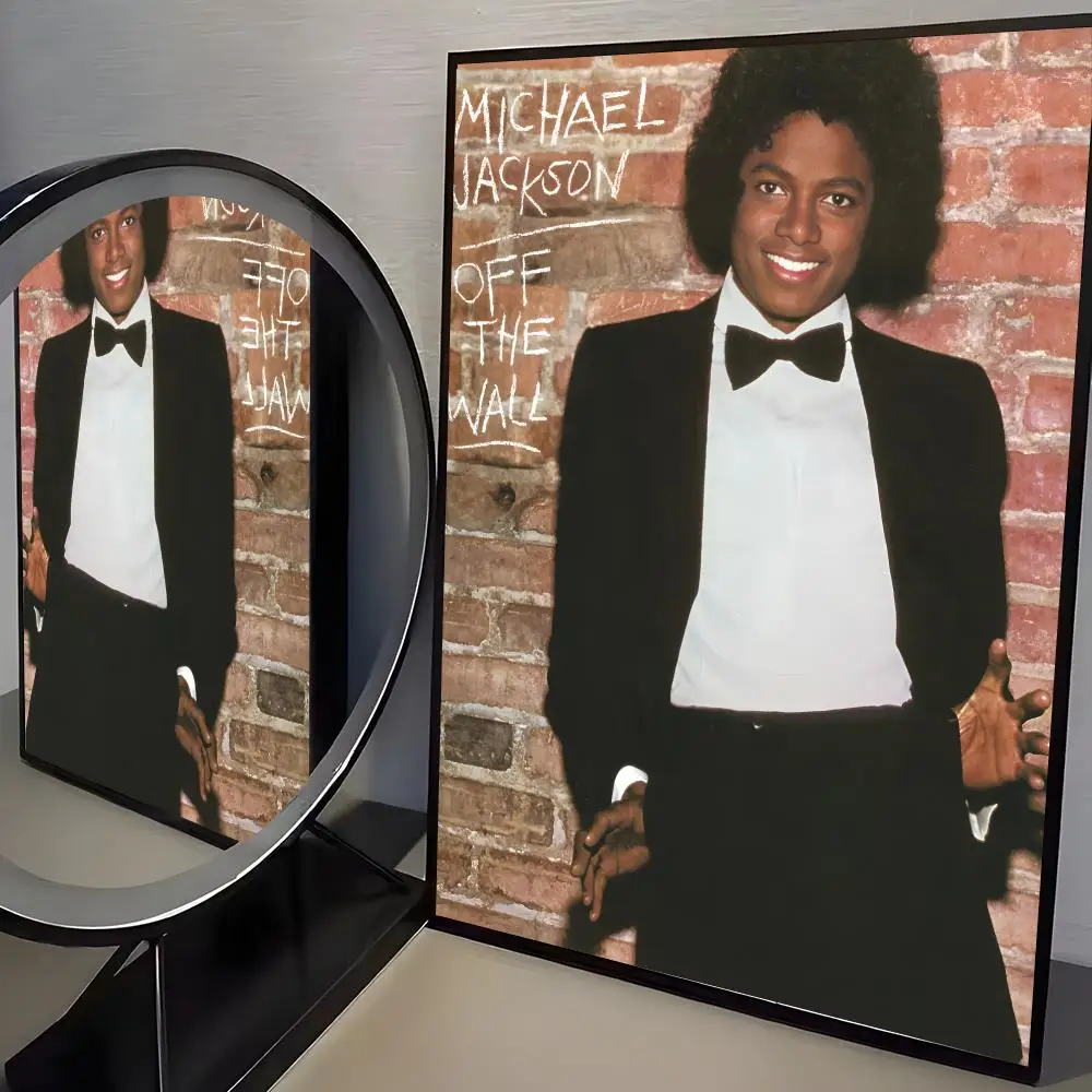 80er-Jahre-Sänger M-Michael J-Jackson Poster, wasserfester Wandkunst-Aufkleber für die Dekoration von Zuhause und Bars, selbstklebende Wanddekoration für Zimmer – Detail 6