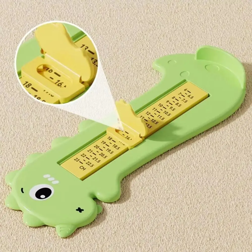 Portable Foot Measuring Device Cartoon Clear Scale Kids Foot Ruler Wear-resistant Sliding Baffle Foot Length Measure Instrument