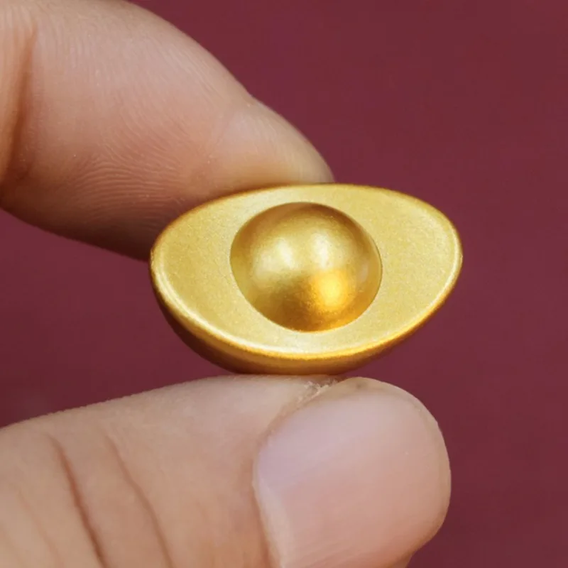 20pcs/set Mini Metal Material  Gold Ingot Ornament Home Desktop Scene Decoration Gold Ingot Figurine Home Tabletop Decor