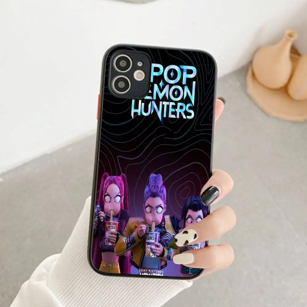 فيلم K-KPop D-Demon H-Hunters جراب هاتف آيفون 16 15 11 12 14 13 Pro Max Mini X XSMax XS XR 7 8 Plus SE4 16e أغطية السيليكا