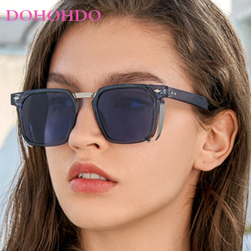 

Vintage Cyberpunk Square Rice Nail Women Sunglasses Trend Luxury Design Classic Men Sunglass Outdoor Driving Shades Ladies UV400