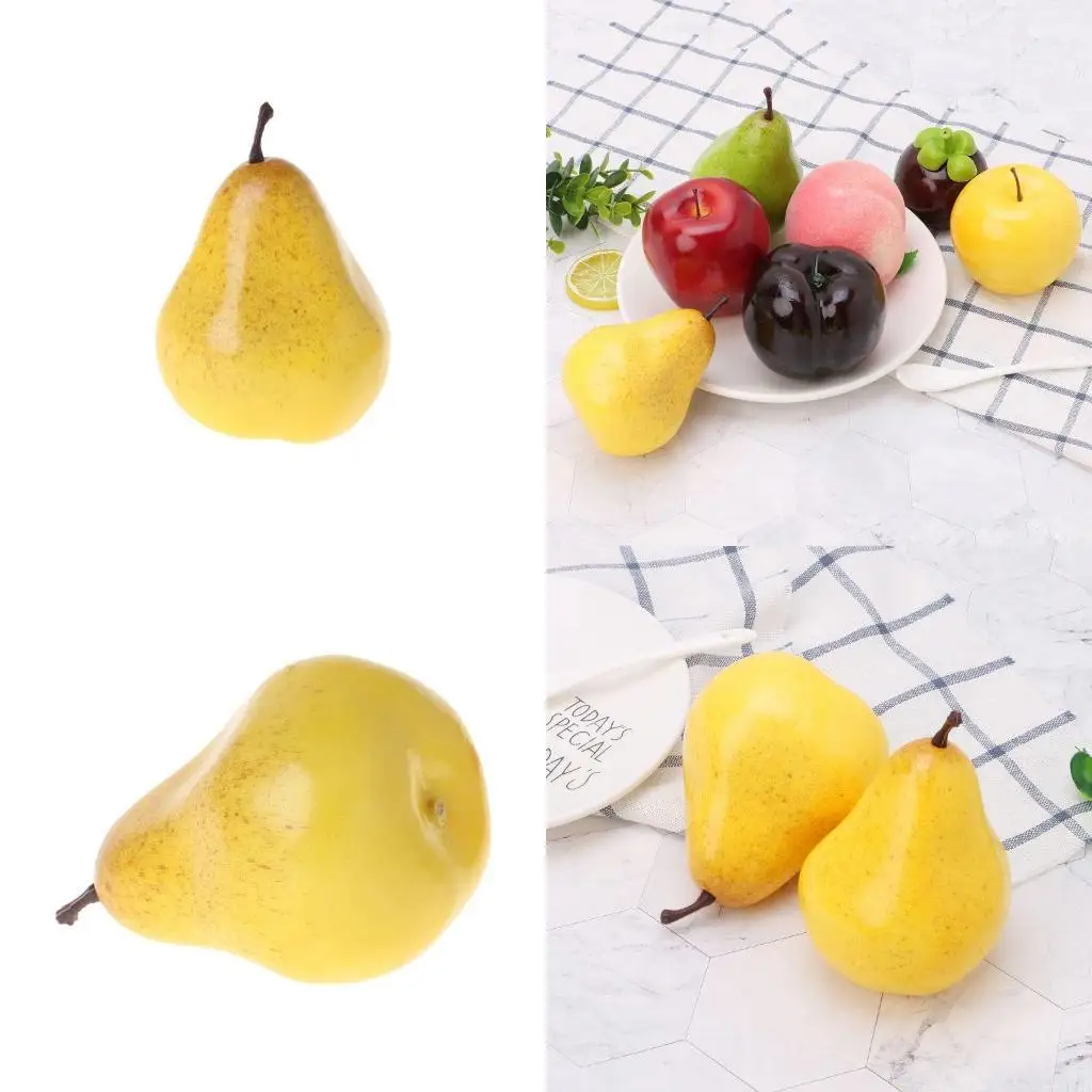 L43A Artificial Pear Fruit Realistic Model Photography Props Accessory for Gardening Planting Models Shopping Mall Show Gift