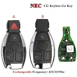 CG CGDI 3/4 Button NEC 03/06/08 Version Keyless go Remote Key Fob for-Mercedes-Benz before 2009 315mhz 433MHz