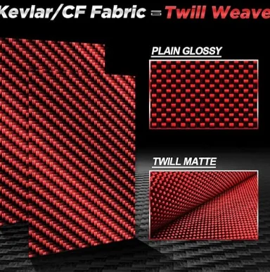 20ft x 40 Carbon Fiber Cloth Roll 2x2 Twill Weave 3k 200g High Strength Fabric for Car Boat Repair Concrete Walls, Basements,Red